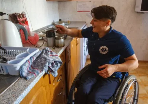 A man trying out home brewing his coffee